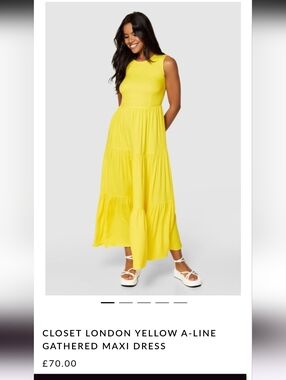 Closet London Yellow Maxi Dress